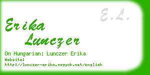 erika lunczer business card